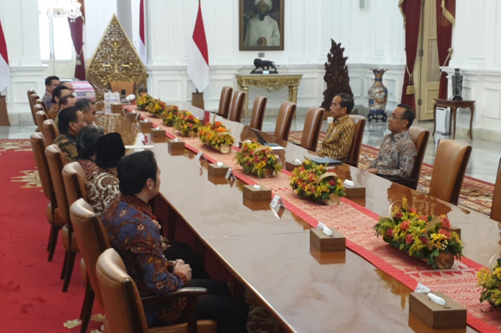 Sambangi Istana, Pimpinan MPR Sowan ke Jokowi
