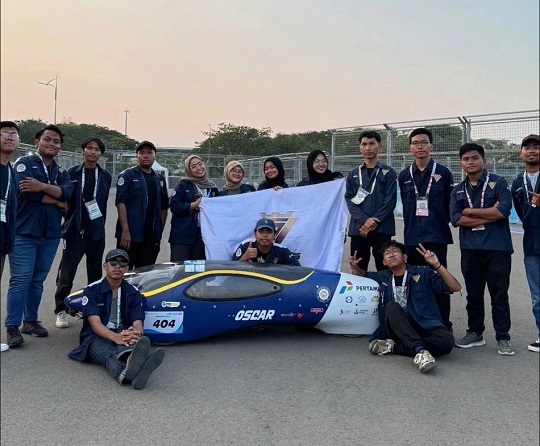 Top! Pertama Kali Ikut KMHE, Mobil Hemat Energi EV-OS Unair Sabet Kendaraan Terestetik