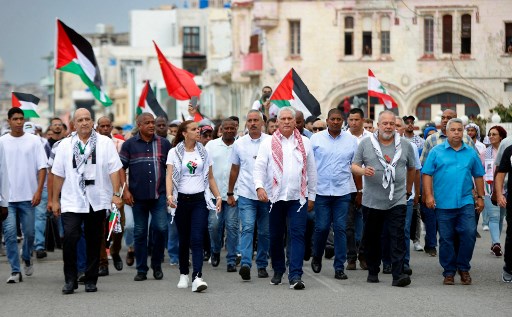 Presiden Kuba Pimpin Aksi Bela Palestina di Havana