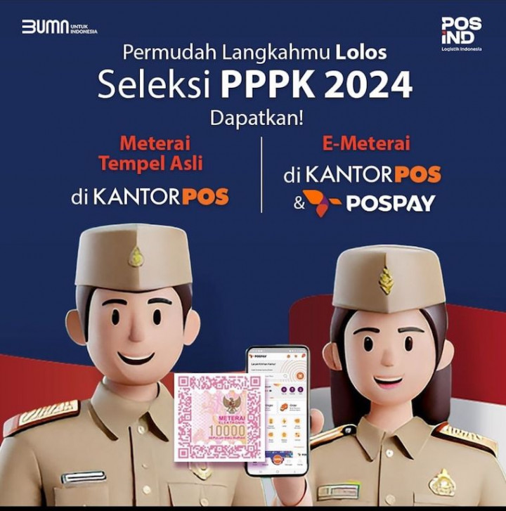 Persiapkan Berkas PPPK 2024 dengan Meterai Sah, Tersedia di Kantorpos & Pospay