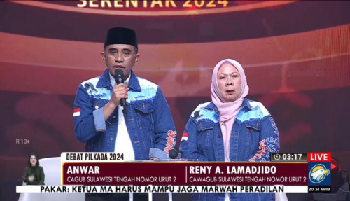 Pasangan calon (Paslon) Pemilihan Gubernur (Pilgub) Sulawesi Tengah (Sulteng) 2024, Anwar Hafid-Reny A Lamadjido. Foto: KPU