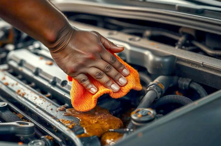 Cara Membersihkan Kerak Oli pada Mesin Mobil Secara Efektif