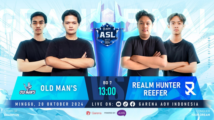 Hari Ini Grand Final ASL 2024 Winter, Duel Debutan Old Man’s vs Realm Hunter Reefer