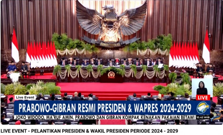 'Free Palestine' Bergema di Gedung MPR, Prabowo-Gibran Diminta Dukung Penuh Palestina