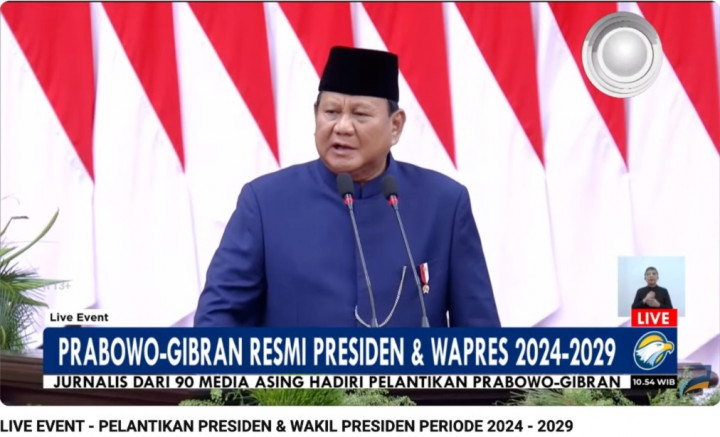 Pelantikan Prabowo Subianto sebagai Presiden ke-8 RI Jadi Sorotan Global