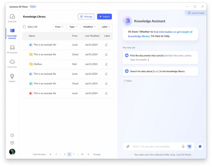 Lenovo AI Now, Pengalaman PC Bertenaga AI