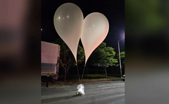 Balon udara kiriman Korea Utara ke Korea Selatan. Foto: South Korea Joint Staff