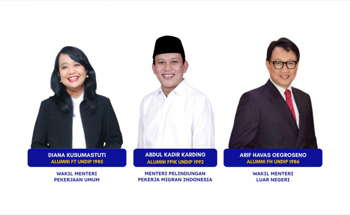 Tiga Alumni Undip Masuk Jajaran Kabinet Merah Putih