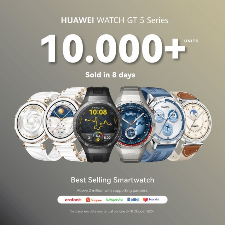 Terbukti Andal dalam Mendukung Kesehatan Tubuh & Mental, HUAWEI WATCH GT 5 Series Sukses Terjual Lebih dari 10.000 Unit dalam 8 Hari