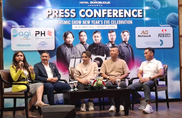 Band Ungu akan menemani tahun baru 2025 di Hotel Borobudur di Jakarta Pusat. (Foto: Dok. Medcom.id/Aulia Putriningtias)