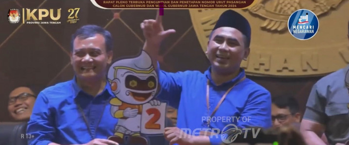 Di Puncak Klasemen, Ahmad Luthfi-Taj Yasin Kantongi Elektabilitas 46%