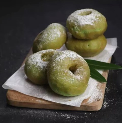 Donat Pandan Tanpa Telur tapi Lezat