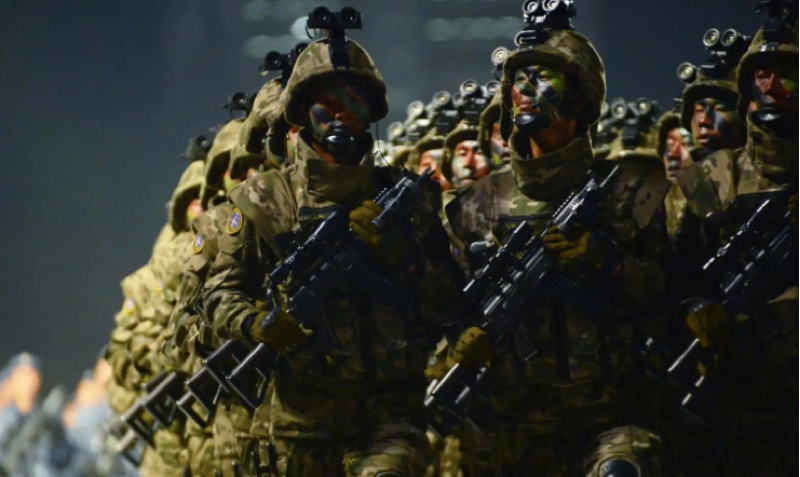 Pasukan Korea Utara diklaim AS masuk ke wilayah Ukraina. Foto: KCNA