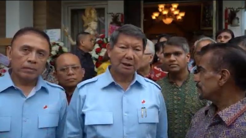 Wakil Ketua Dewan Pembina DPP Partai Gerindra Hashim Djojohadikusumo saat menghadiri Festival umat Hindu atau Deepavali. Foto: Istimewa.