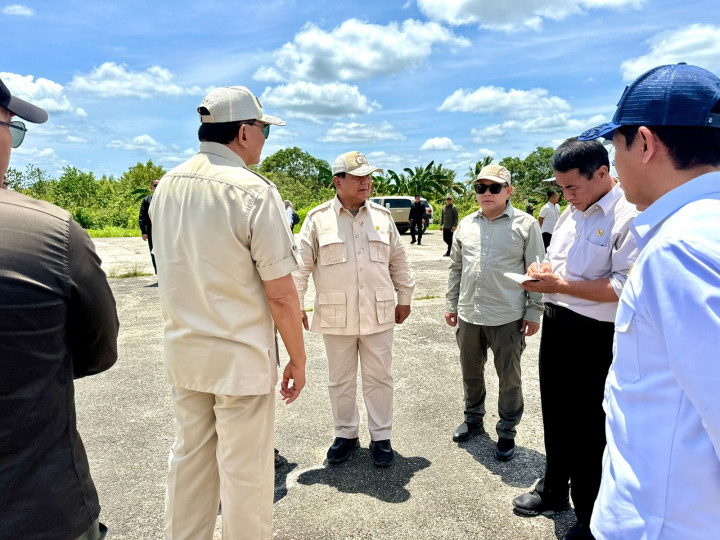 Prabowo Intip Langsung Program Cetak Sawah 1 Juta Hektare di Merauke