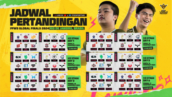 3 Tim Indonesia Awali Perjuangan di FFWS Global Finals 2024