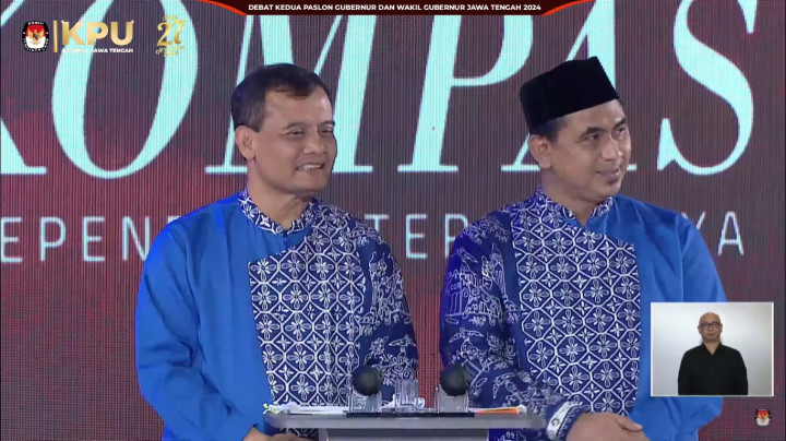 Tutup Debat Pilgub Jateng, Ahmad Lutfhi-Taj Yasin Pakai Syair 'Lir-ilir'