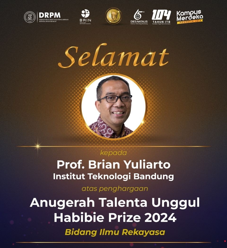 Dosen dan peneliti di bidang Teknik Fisika dari Fakultas Teknologi Industri ITB, Brian Yuliarto. Foto: ITB