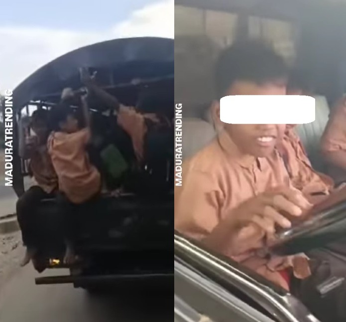 Viral! Bocil Nyetir Mobil Pikap Sambil Bawa Rombongan Teman Sekolah