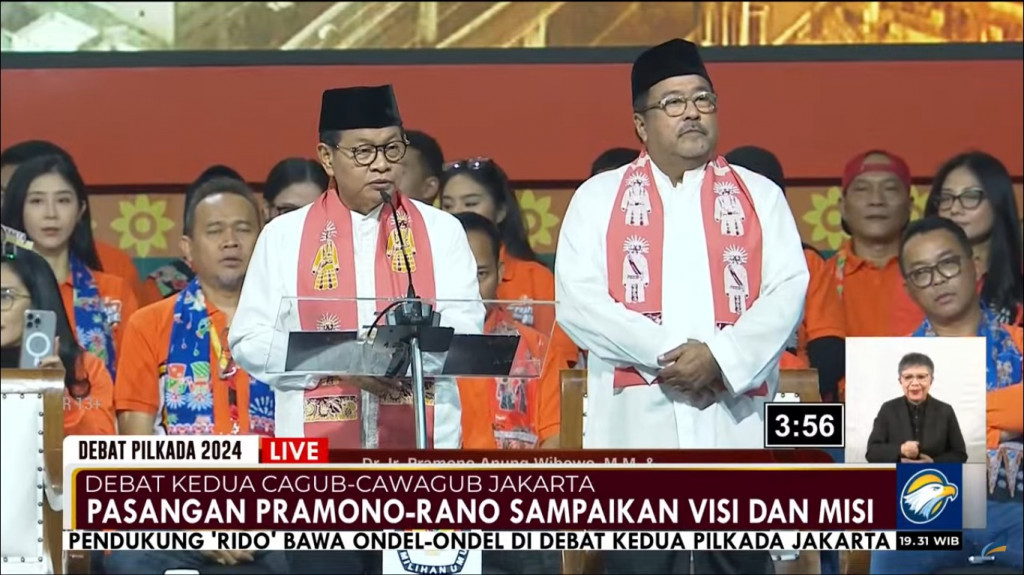 3 Minggu Sebelum Hari H, Elektabilitas Pramono-Rano 46%