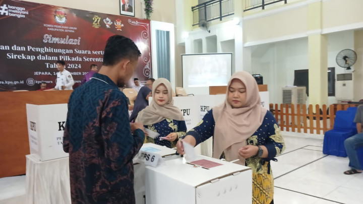Simulasi Pemungutan Suara Pilkada Jepara Diikuti 71% Pemilih
