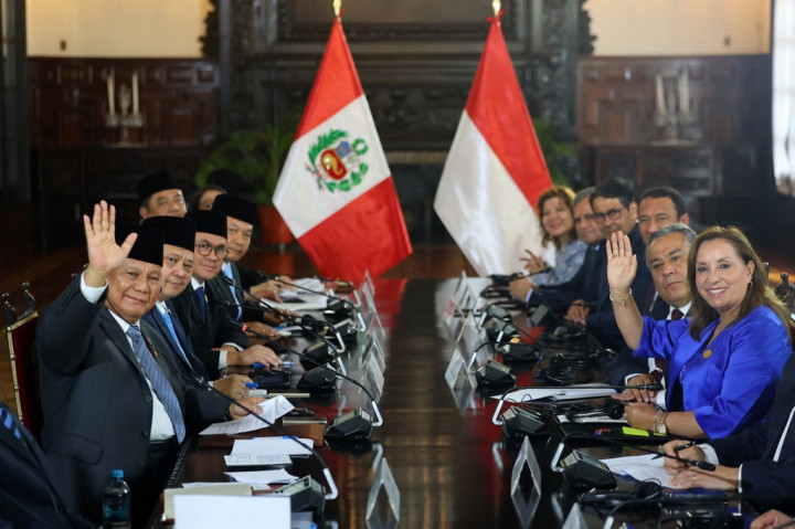 Prabowo Bertemu Presiden Peru Rayakan 50 Tahun Kerja Sama Dua Negara