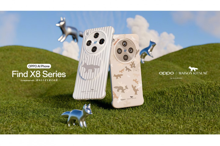 Buka Pre-Order Find X8, Oppo Gandeng Maison Kitsune dalam Casing Edisi Terbatas