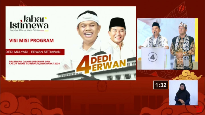 Dedi-Erwan Angkat Budaya Sebagai Kunci Pembangunan di Debat Pilgub Jabar