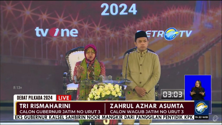 Risma-Gus Hans Paparkan Program Pembangunan Infrastruktur di Debat Pamungkas