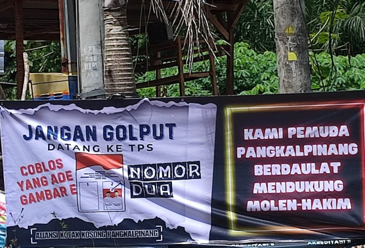 Pendukung Kotak Kosong di Pilwakot Pangkalpinang Beralih Dukung Calon Tunggal Molen-Hakim