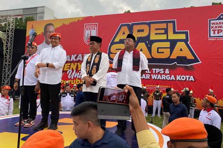 Anies Hadiri Kampanye Pramono-Rano, Apel Siaga Kawal TPS