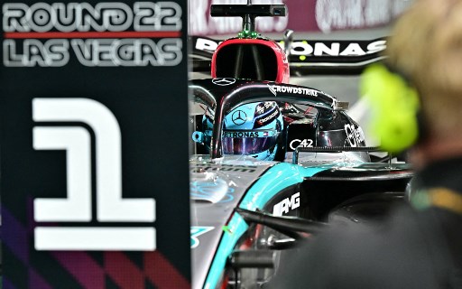 George Russell Rebut Pole GP Las Vegas