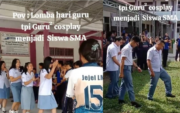 Viral! Guru Cosplay Murid SMA di Peringatan Hari Guru Nasional 2024