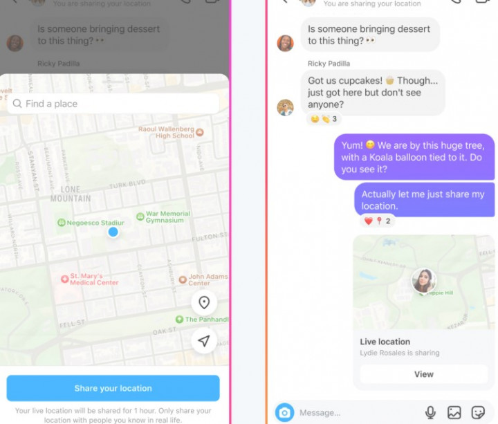 Pengguna Instagram Kini Bisa Share-Loc, Begini Caranya
