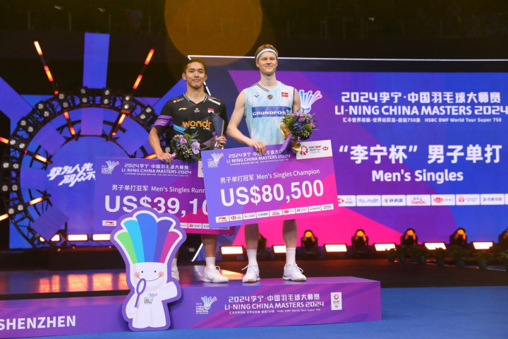 Jonatan Christie Melesat ke Peringkat 4 Dunia Usai China Masters 2024