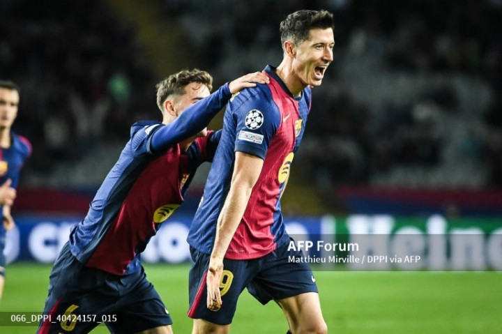 Hasil Liga Champions: Menang dari Tim Debutan, Barcelona Naik ke Posisi Dua