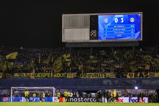 Liga Champions: Dortmund Lumat Dinamo Zagreb 3-0