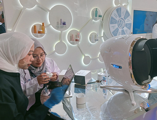 Zona Future Leap Innovation yang memperlihatkan teknologi Skin Genomic Research. (Foto: Dok. Yuni)