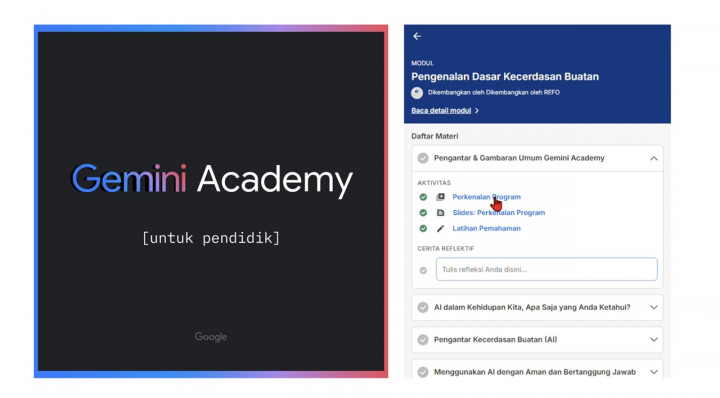 Pelatihan Gemini Academy untuk Guru Sudah Ada di Merdeka Mengajar