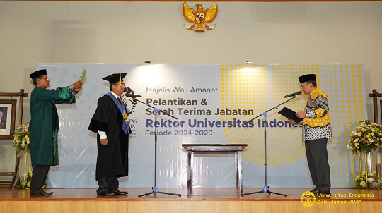 Sah! Prof. Heri Hermansyah Dilantik Sebagai Rektor UI Periode 2024-2029