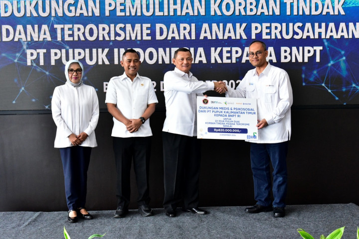 Pupuk Kaltim Rogoh Rp820 Juta Dukung Pemulihan Penyintas Terorisme