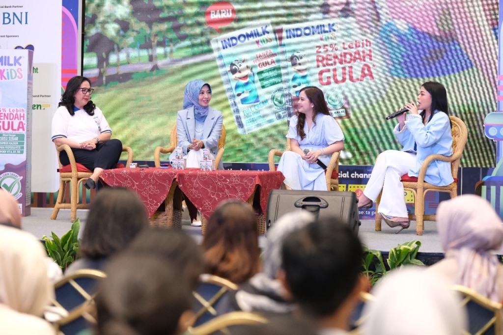 Talkshow Batasan Rendah Gula untuk Anak saat peluncuran Indomilk Kids Rendah Gula. Dok. Ist