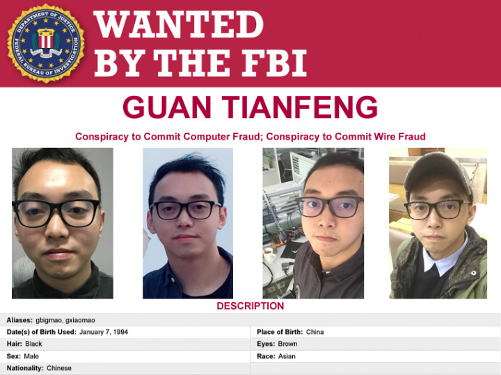 Buru Hacker Tiongkok, AS Tawarkan Uang Hadiah Rp155 Miliar