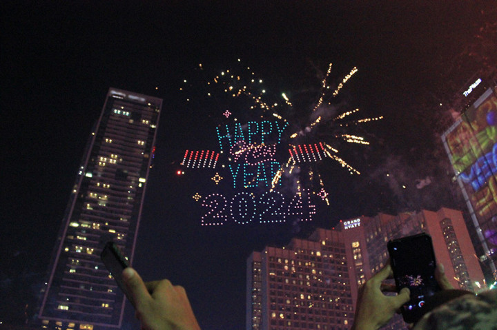 Jakarta akan Diterangi 800 Drone dan Video Mapping saat Malam Tahun Baru