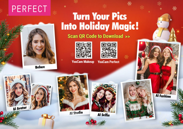 Perfect Corp Hadirkan AI Tema Natal di Aplikasi YouCam