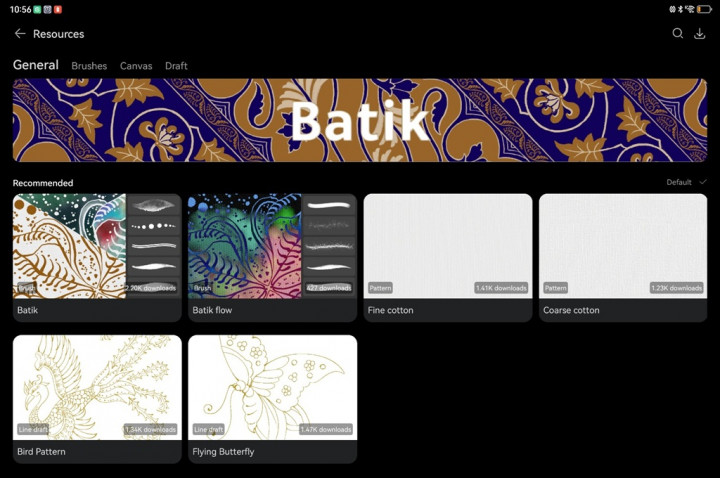 Fitur Pola Batik Hadir di Aplikasi GoPaint Tablet Huawei