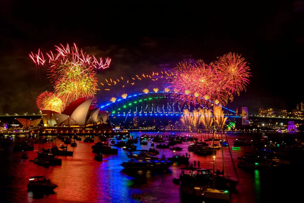 Malam Tahun Baru. (Izhar Khan/AFP)
