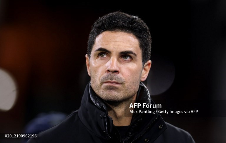 Pelatih Arsenal, Mikel Arteta (AFP/Alex Pantling)