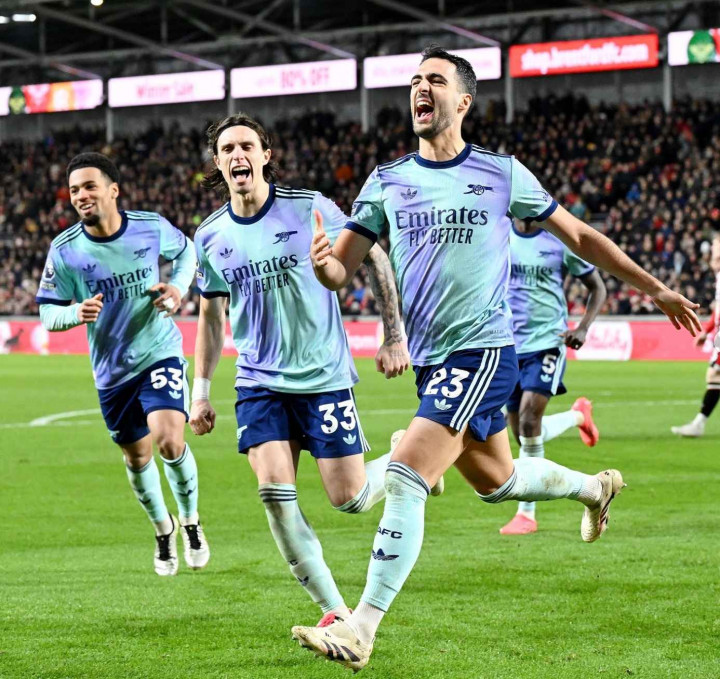 Statistik Dominasi Arsenal di Kemenangan 3-1 atas Brentford