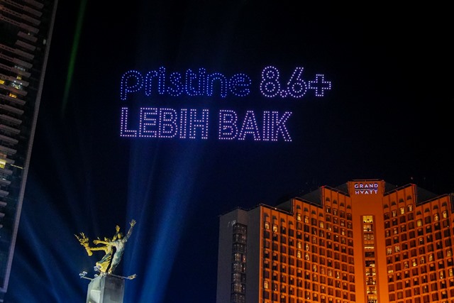 Drone show di malam tahun baru ini sambut harapan baru di 2025. (Foto: Dok. Istimewa)